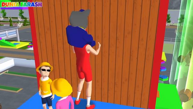 Baby Celine Meninggoy Karena Yuta Dan Mio Ikut Parkoure Blender || Sakura School Simulator смотреть онлайн