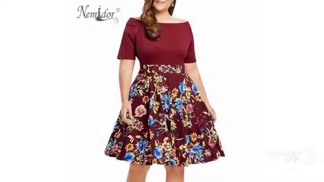 Одежда с AliExpress. Модное летнее платье до колен большие размеры. смотреть онлайн