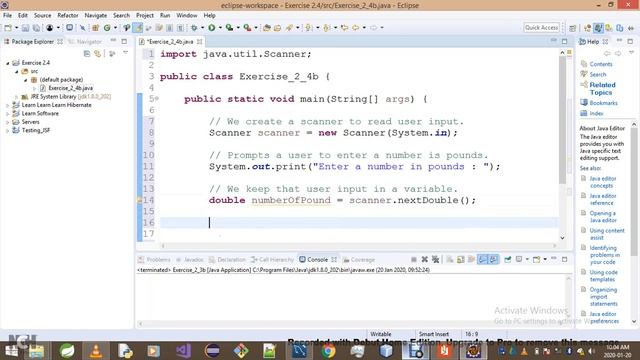 Introduction To Java Programming Exercise 2 4b смотреть онлайн