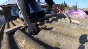 Ремонт шиферной крыши | Использование ленты-герметик ТехноНиколь