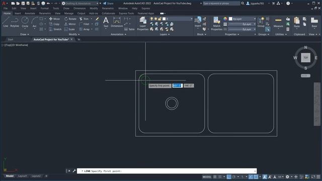 Make Wash Basin for Kitchen in AutoCAD || Project 13 || AutoCad Basic Project смотреть онлайн