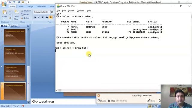 24 - Creating Copy of Existing Tables : By Abhishek Jain #DBMS #Oracle SQL #Creating Copy of a Tabl смотреть онлайн