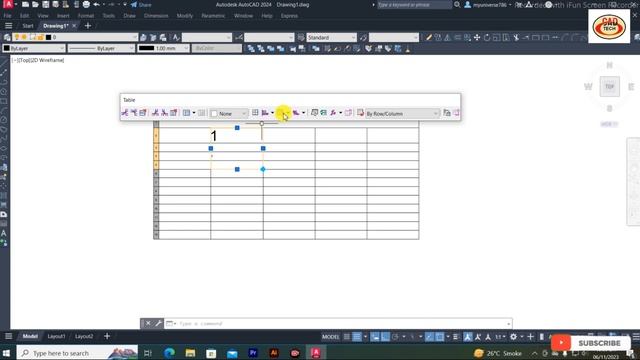 How to edit table in AutoCAD 2024 | AutoCAD main table ko kaisy edit krain смотреть онлайн
