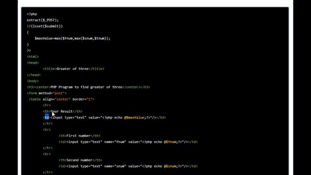 PHP Program for Comparing 3 integers & Print the largest one || First Program in PHP смотреть онлайн