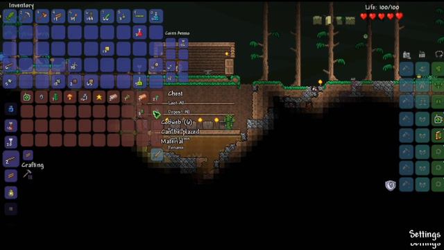 Terraria Walkthrough: #1 - GOT SOME NICE ITEMS | SO MANY MOBS!!!