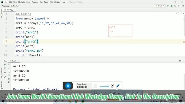#32 - Copying Array - Aliasing - Numpy Module - Python Programming смотреть онлайн