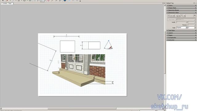 SketchUp Layout 3 Стили размеров и текста Урок 4 смотреть онлайн