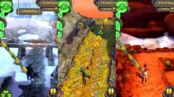 Temple Run 2 Frozen Shadows VS Blazing Sands VS Sky Summit Android Gameplay HD #6