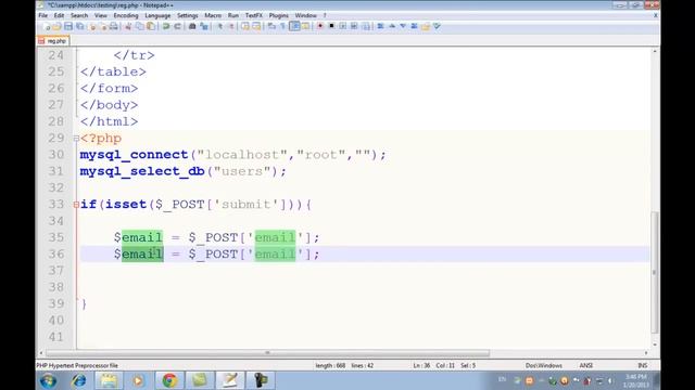 PHP MySQL Tutorials in Urdu Hindi Checking Existing Email in Database Part 2 of 3 смотреть онлайн