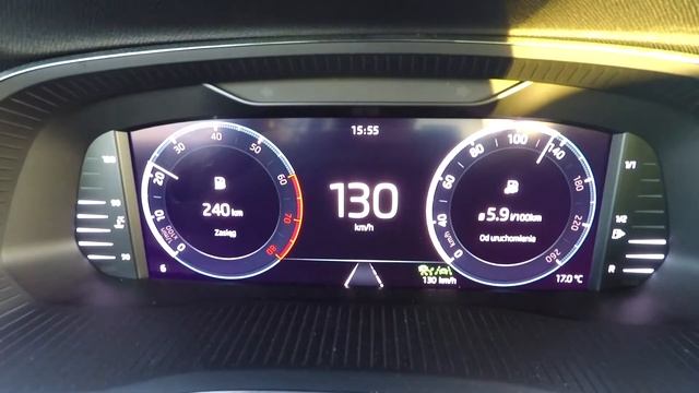 Škoda Octavia IV 1.5TSI 110kW - Fuel Consumption@ 130 Km/h