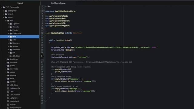 Using the Algorand SDK with PHP Frameworks (Codeigniter, Laravel, Lumen, Symfony and Yii) смотреть онлайн