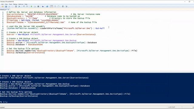 Use PowerShell to Automate Backing up and Restoring an SQL Database смотреть онлайн