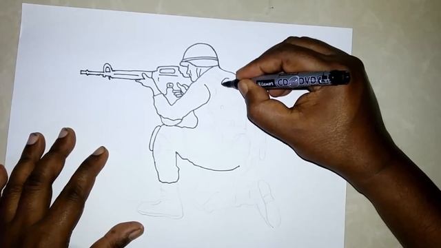 How to draw a Soldier, for beginners смотреть онлайн