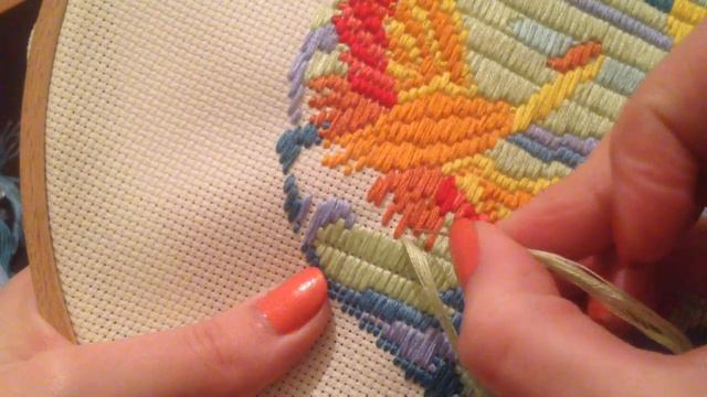 Набор для вышивки фирмы Panna в технике лонгстич (longstitch)