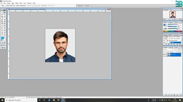 Passport Size Photo Action Making In Photoshop 7.0 - Passport Size Photo Kaise Banaye