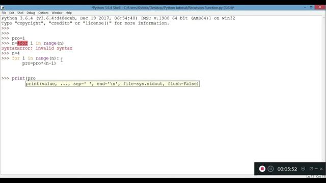 Recursive Function in Python (Python Course) смотреть онлайн