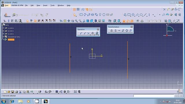 SYMMETRY GEOMETRIC CONSTRAINT IN CATIA SKETCHER смотреть онлайн