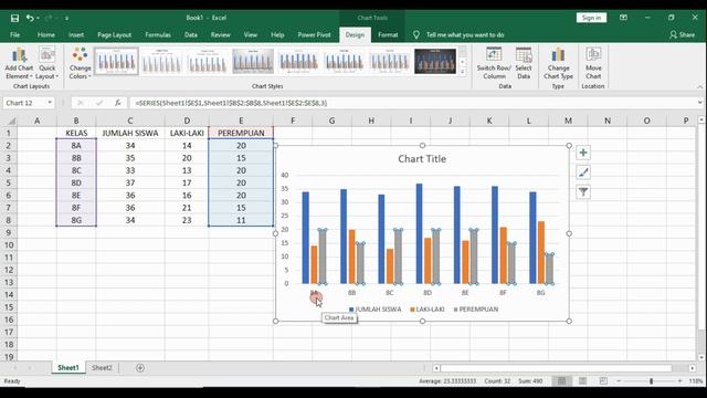 cara membuat grafik Pada Microsoft Excel 2019 смотреть онлайн