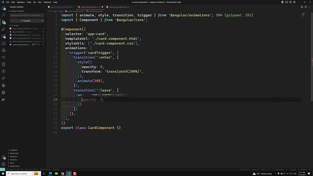45. Animate the Card Component using translateX in Angular Animations Application - Angular16 смотреть онлайн