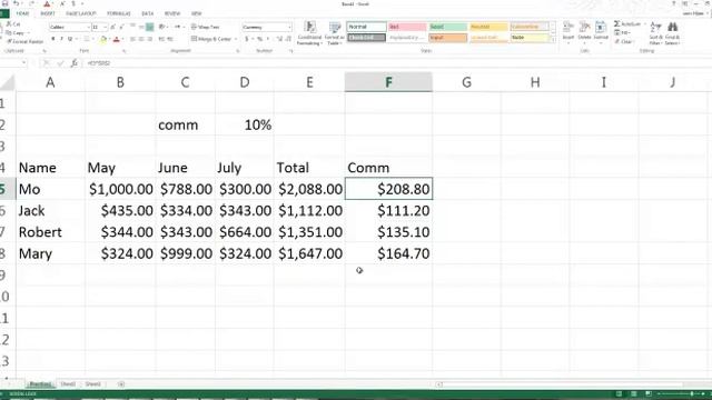 Excel 2013 Video 3 Absolute Adress смотреть онлайн