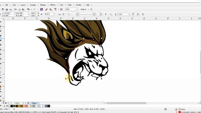 Learn Perfect Techniques & Making Lion Mascot - CorelDraw with Ahsan Sabri смотреть онлайн