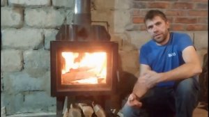 Каминная топка из стали, своими руками, в работе. Заключительное видео.