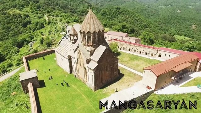 Gandzasar Monastery. Гандзасар церковь. Գանձասար վանքը երկնքից