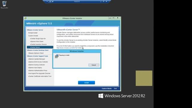 VMware vCenter 5 5 installation with external database смотреть онлайн