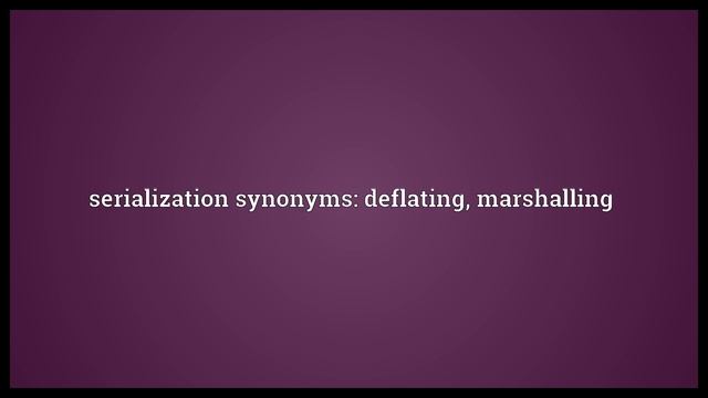 Serialization Meaning смотреть онлайн