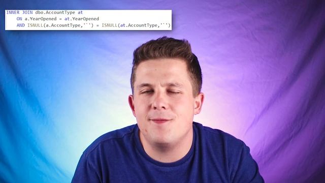 Joining on NULL values in SQL Server смотреть онлайн