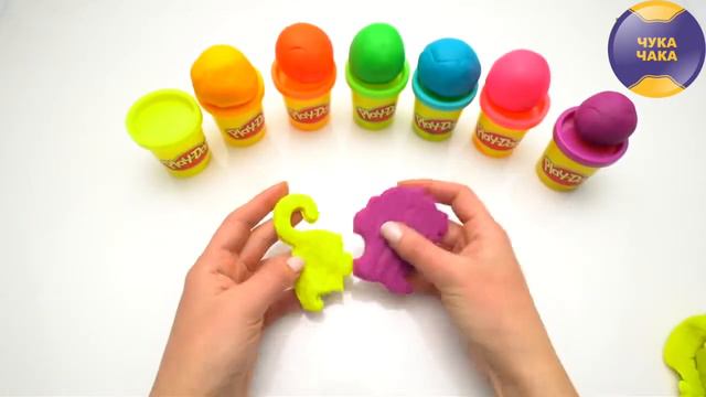 Плей До Пластилин. Делаем разноцветных животных из Play Doh. смотреть онлайн