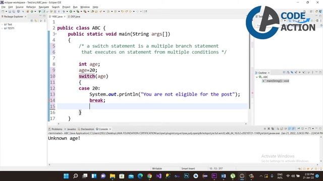 10 How to use Switch Statement in Java - Java Tutorial By Zaland CodeAction смотреть онлайн