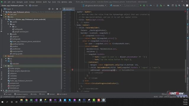 Flutter Tutorial - Firebase Auth UI with Phone смотреть онлайн
