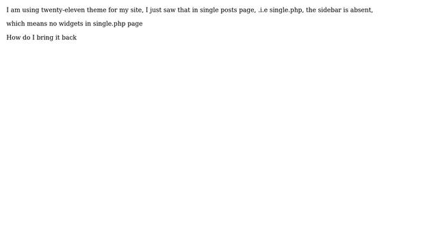 Wordpress: twenty eleven single.php смотреть онлайн