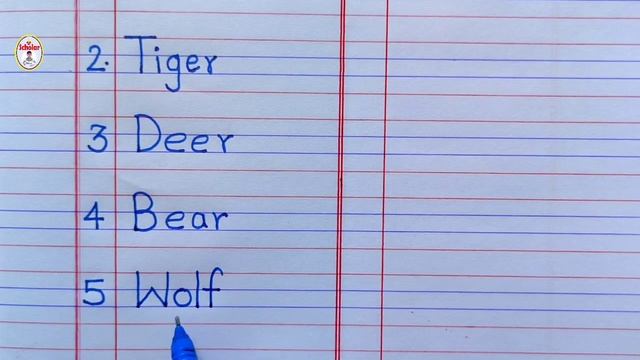 10 wild animals name in English |10 जंगली जानवरों के नाम अंग्रेजी मे|wild animals name 10 смотреть онлайн