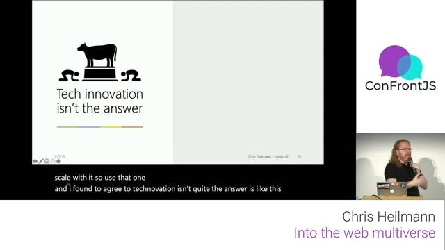 Chris Heilmann — Into the web multiverse — ConFrontJS 2019 смотреть онлайн