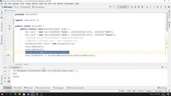Java - урок 45.1 (Интерфейсы Comparable и Comparator. Сортировка)