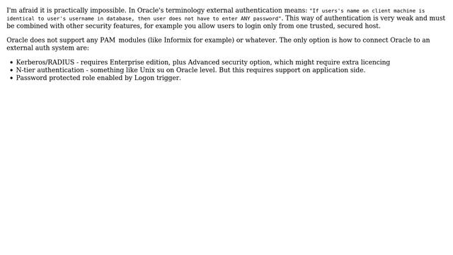 Databases: External authentication using Oracle Standard (2 Solutions!!) смотреть онлайн