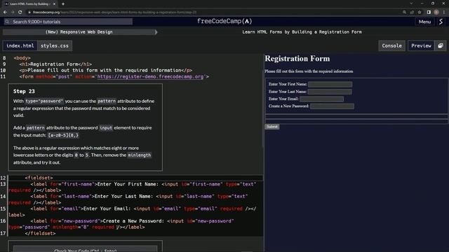 (ARCHIVED) Learn HTML Forms by Building a Registration Form - Step 23 смотреть онлайн