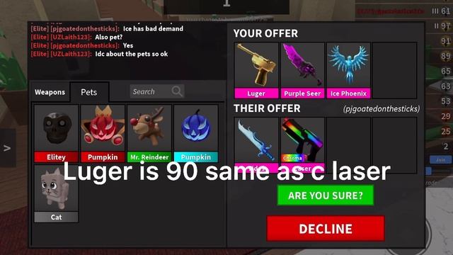 I’m this a fair trade? (Roblox mm2) смотреть онлайн