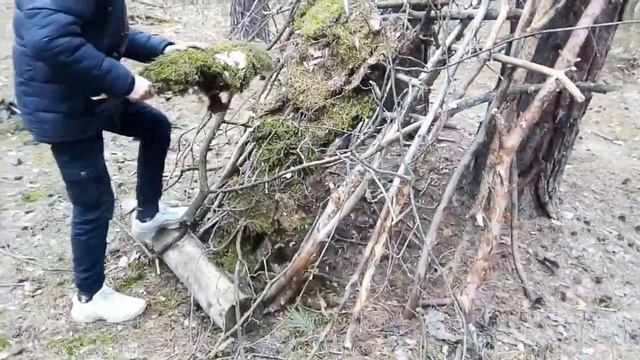 Как сделать быстро Дом? халабуду в лесу!!!!! смотреть онлайн