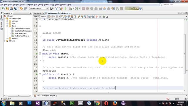 How to Process of Applet Life Cycle in Java Applet Netbeans смотреть онлайн