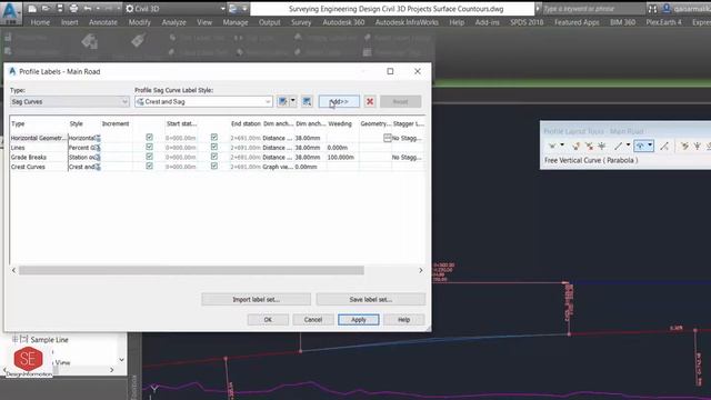 Four Way Profile Draw in Civil 3D смотреть онлайн