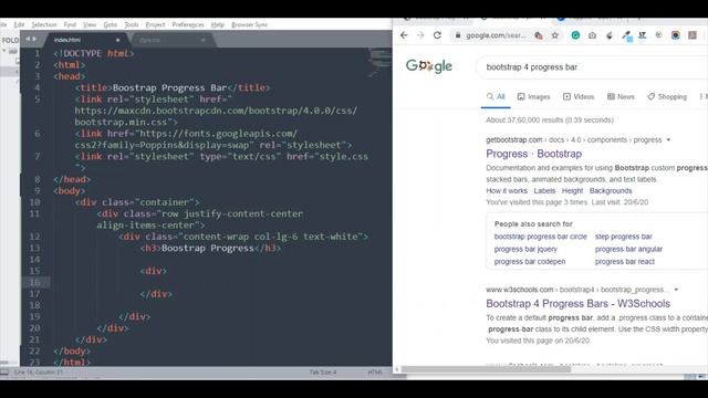 Boostrap progress bar | Progress bar in HTML & CSS | How to make progress bar in html and css смотреть онлайн