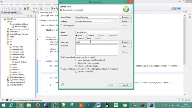 Android - Eclipse - 01 - Passing Data From one Activity to Another Using Intents смотреть онлайн