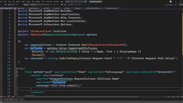 [Arabic] Json Based Localization In .Net 6 (Core) - 10.Add Languages Select List Part - 2 смотреть онлайн