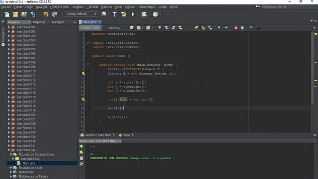 Exercicio 1042 URI em Java смотреть онлайн