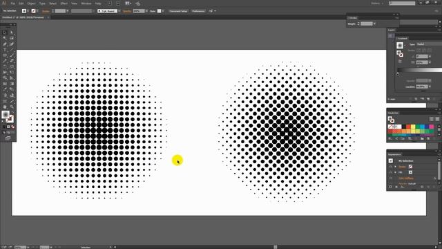 Halftone dot pattern in Illustrator - turn a gradient filled shape into fading dots смотреть онлайн