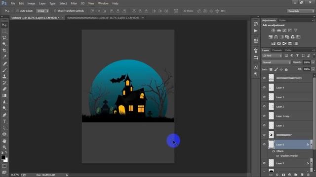 Halloween T-Shirt Design in Adobe Photoshop Tutorial смотреть онлайн