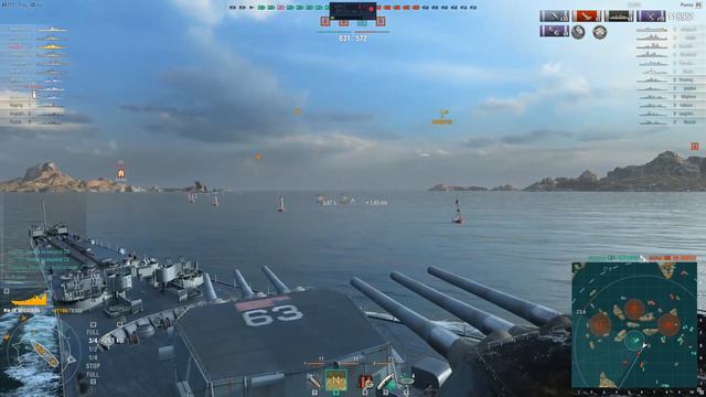 Pancernik Missouri i 1 000 000 zarobku - BITWA - World of Warships смотреть онлайн